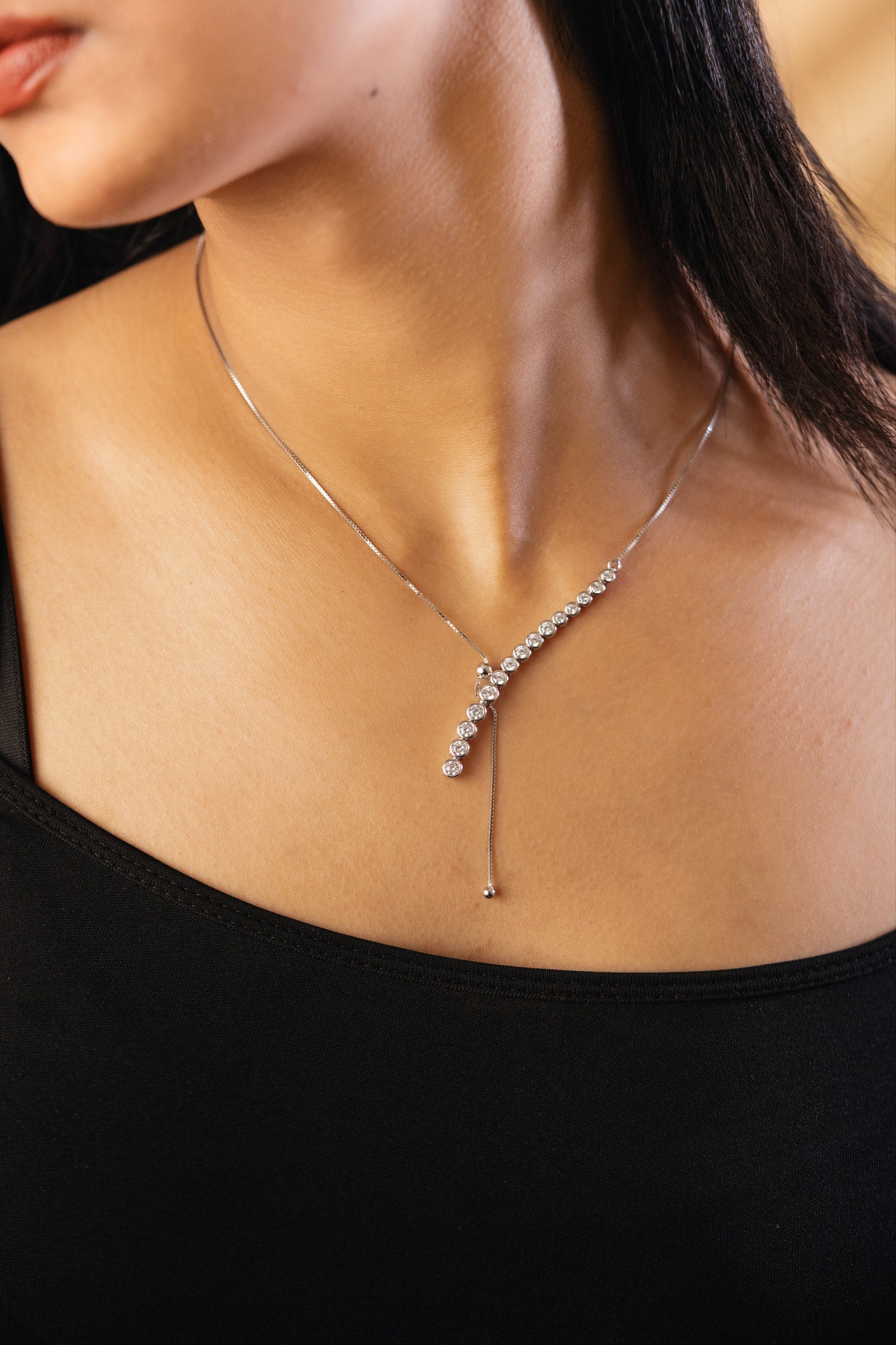 The Linear Charm 925 Pure Silver Fine Pendant