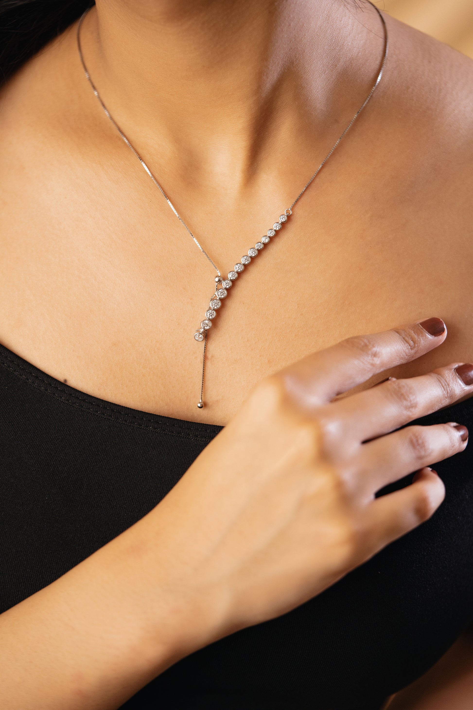 The Linear Charm 925 Pure Silver Fine Pendant