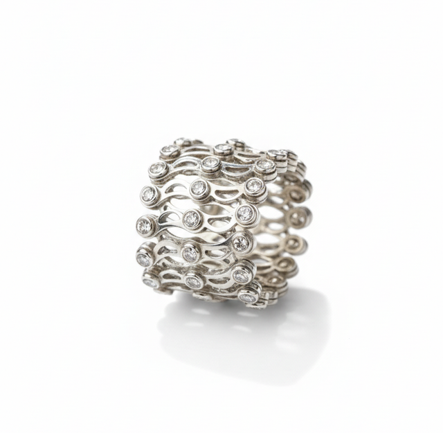 925 Pure Silver Fine Ring to Bracelet
